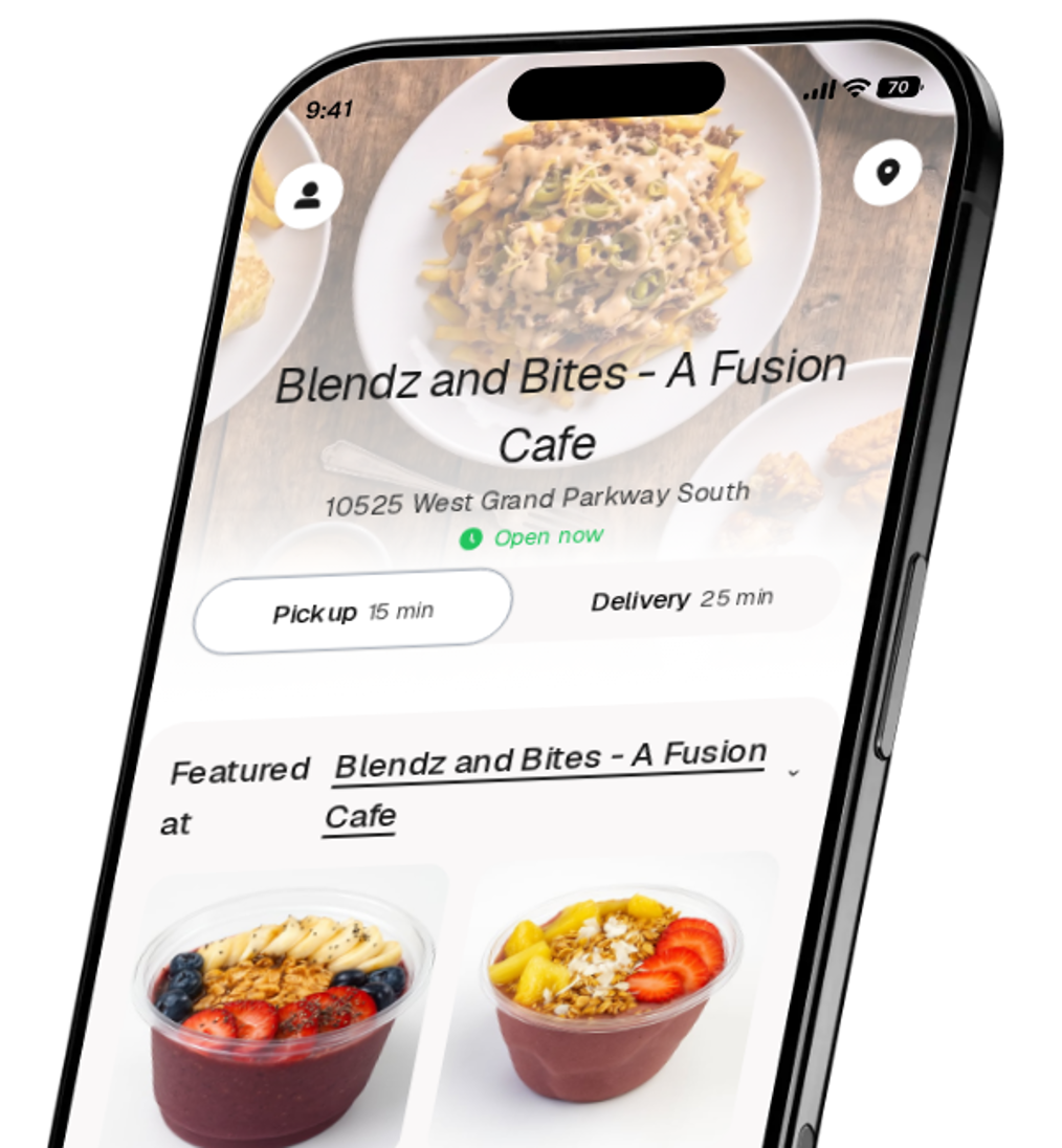Blendz and Bites - A Fusion Cafe app preview